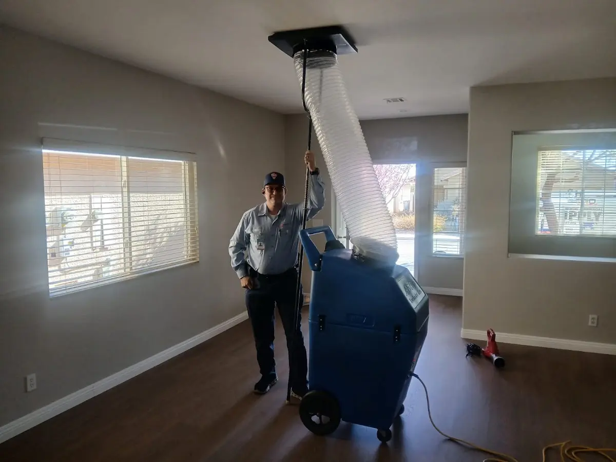 Professional Dryer Vent Cleaning work inside a Marion home
